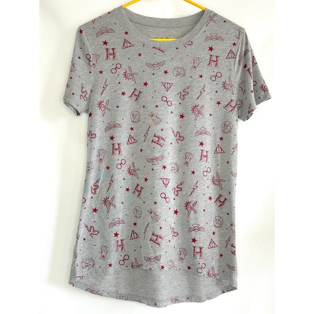 Women's Harry Potter Print Tee Shirt - Grey - Size Medium